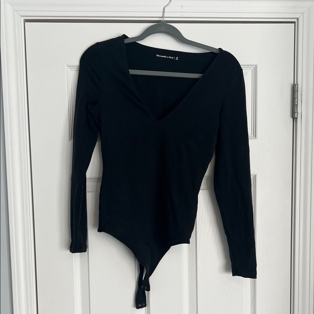 Abercrombie & Fitch Black V-Neck Bodysuit